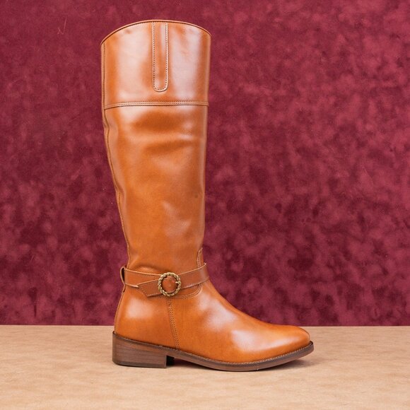 Penelope Chilvers Women Slad Tan Leather Riding Knee Boots sz 7US EUR38 - Picture 4 of 10